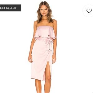 NTW Lovers + Friends Midi Pink Dress w/ Slit
